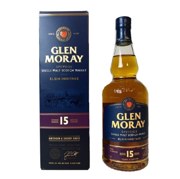 Glen Moray 15 Jahre Single Malt, weicher, gefälliger Speyside Whisky, perfekter Start in einen entspannten Nachmittag